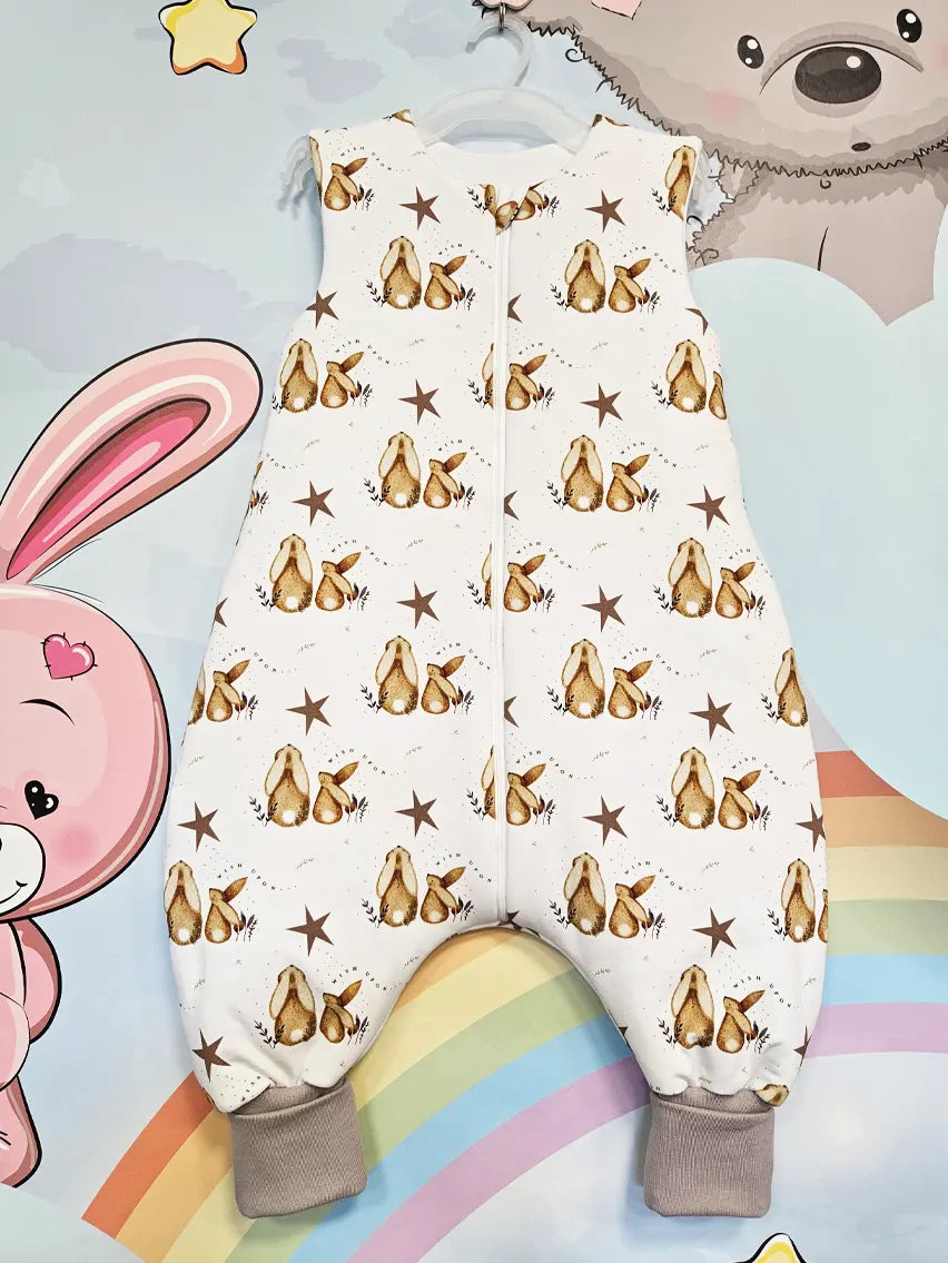 Thick Cotton Sleeping Bag with Legs and Filling - Bunny and the Star