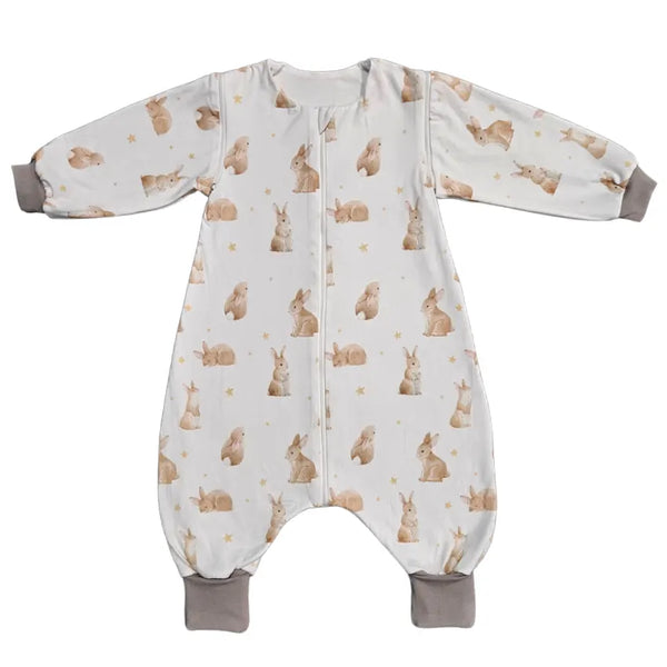 Tanja two-layer sleeping bag with legs and sleeves - Stars and bunny