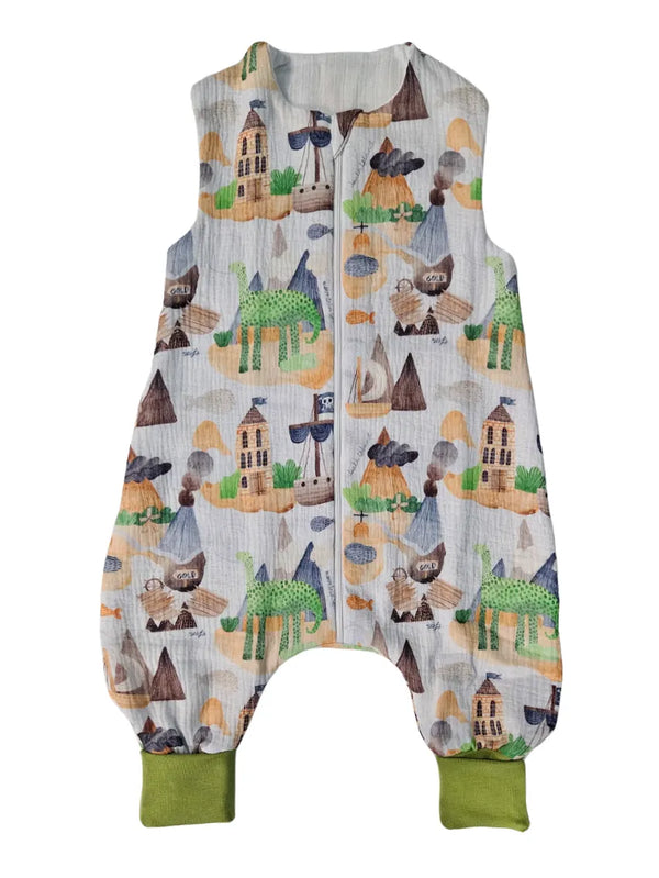 Muslin Double Layer Summer Sleeping Bag with Legs – Pirates Island