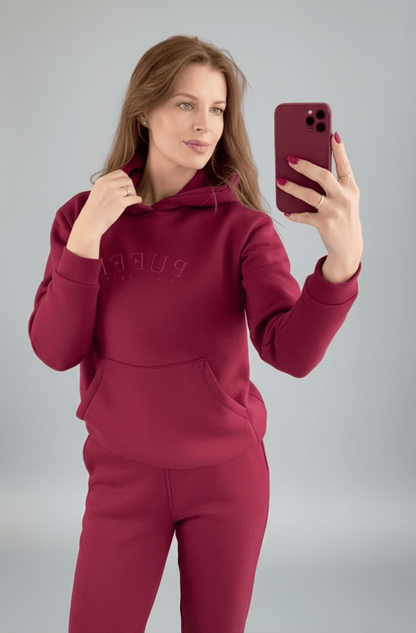 Ženska jopa COZY - Bordo Rdeča - PUFFI