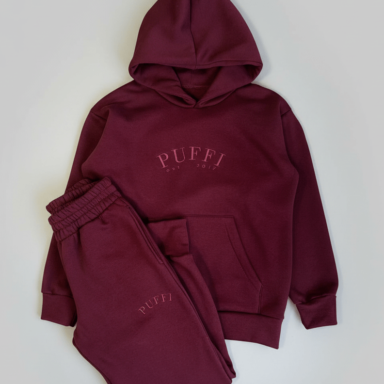 Ženske hlače COZY - Bordo Rdeče - PUFFI