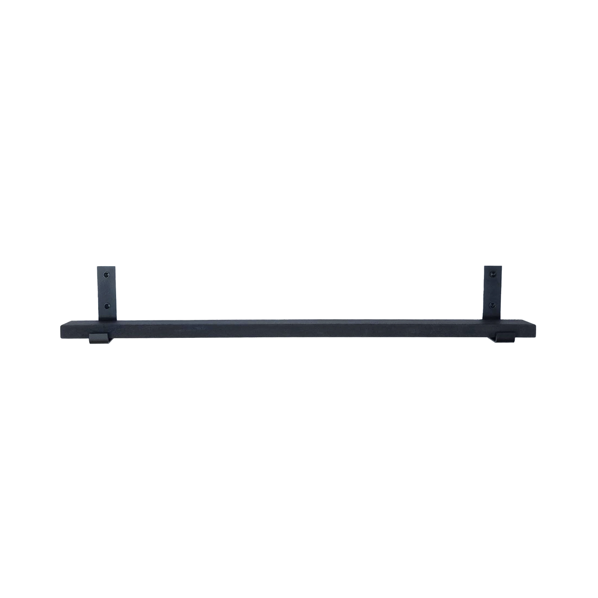 Supports d'étagère en L industriel avec étagère en chêne – 10 cm