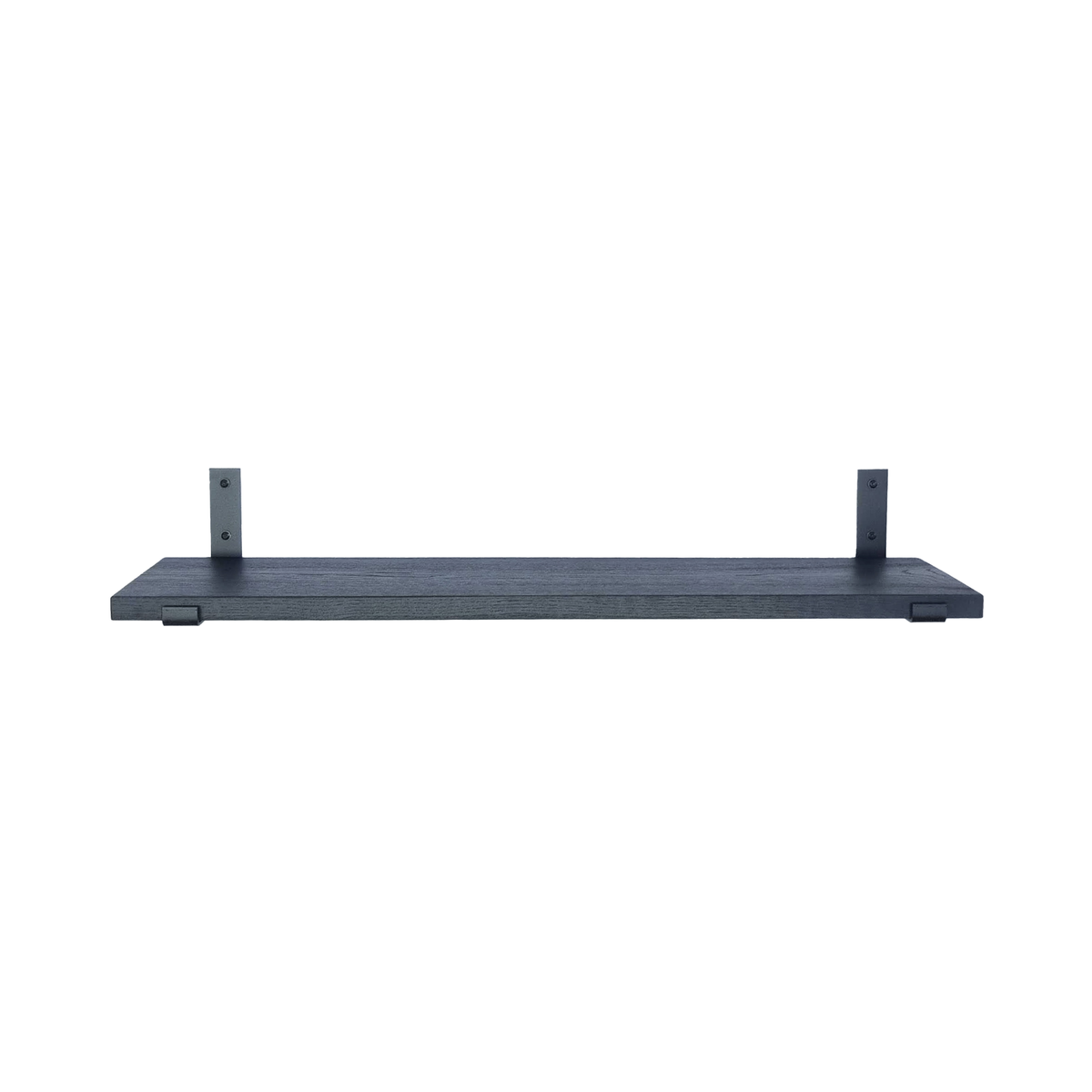 Soportes de estante en forma de L industriales con estante de roble - 30 cm
