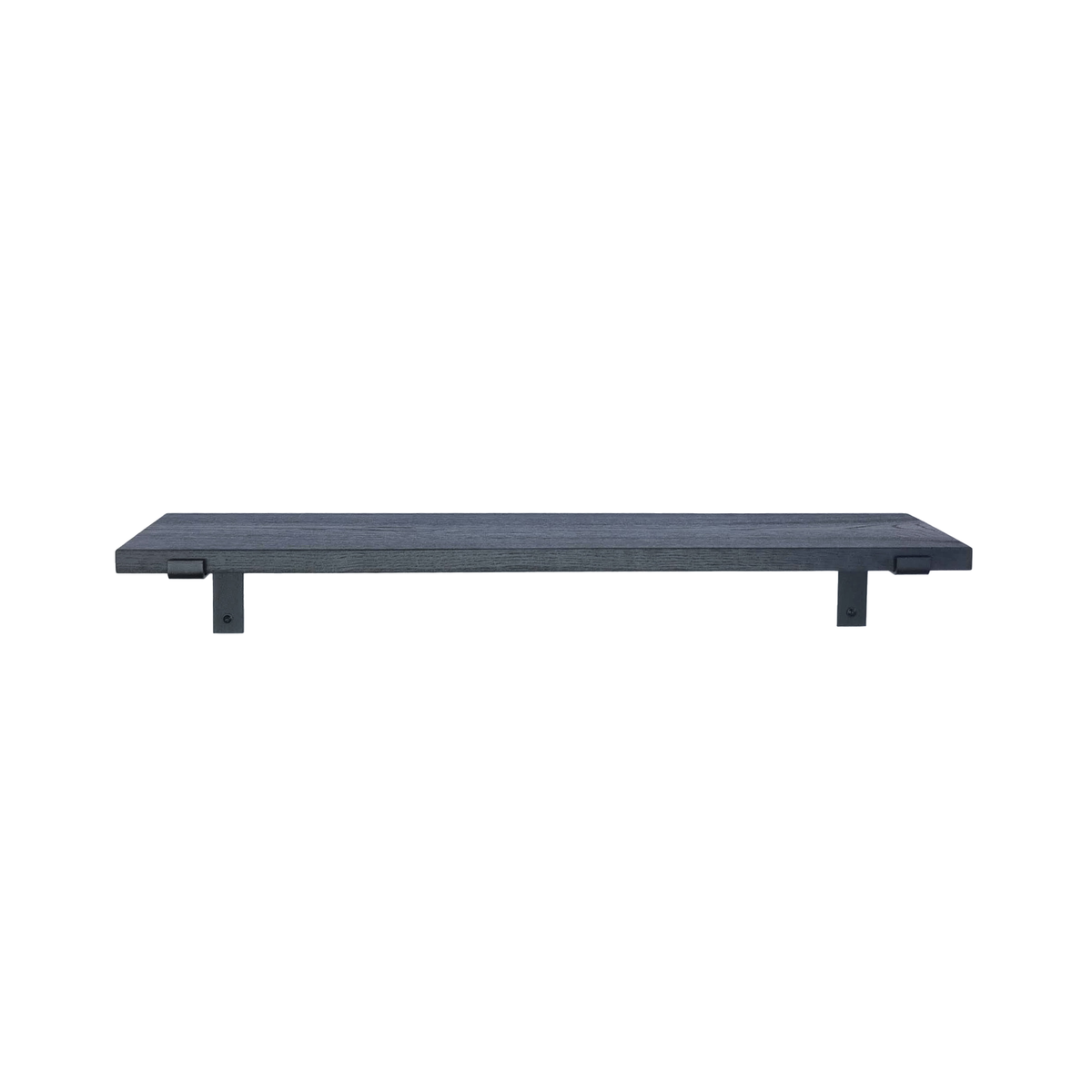The Industrial L-shaped Shelf Brackets with Oak Shelf - 25 cm