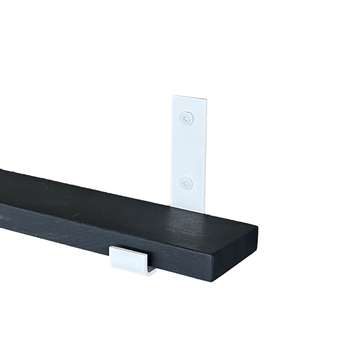 Supports d'étagère en L industriel avec étagère en chêne – 10 cm