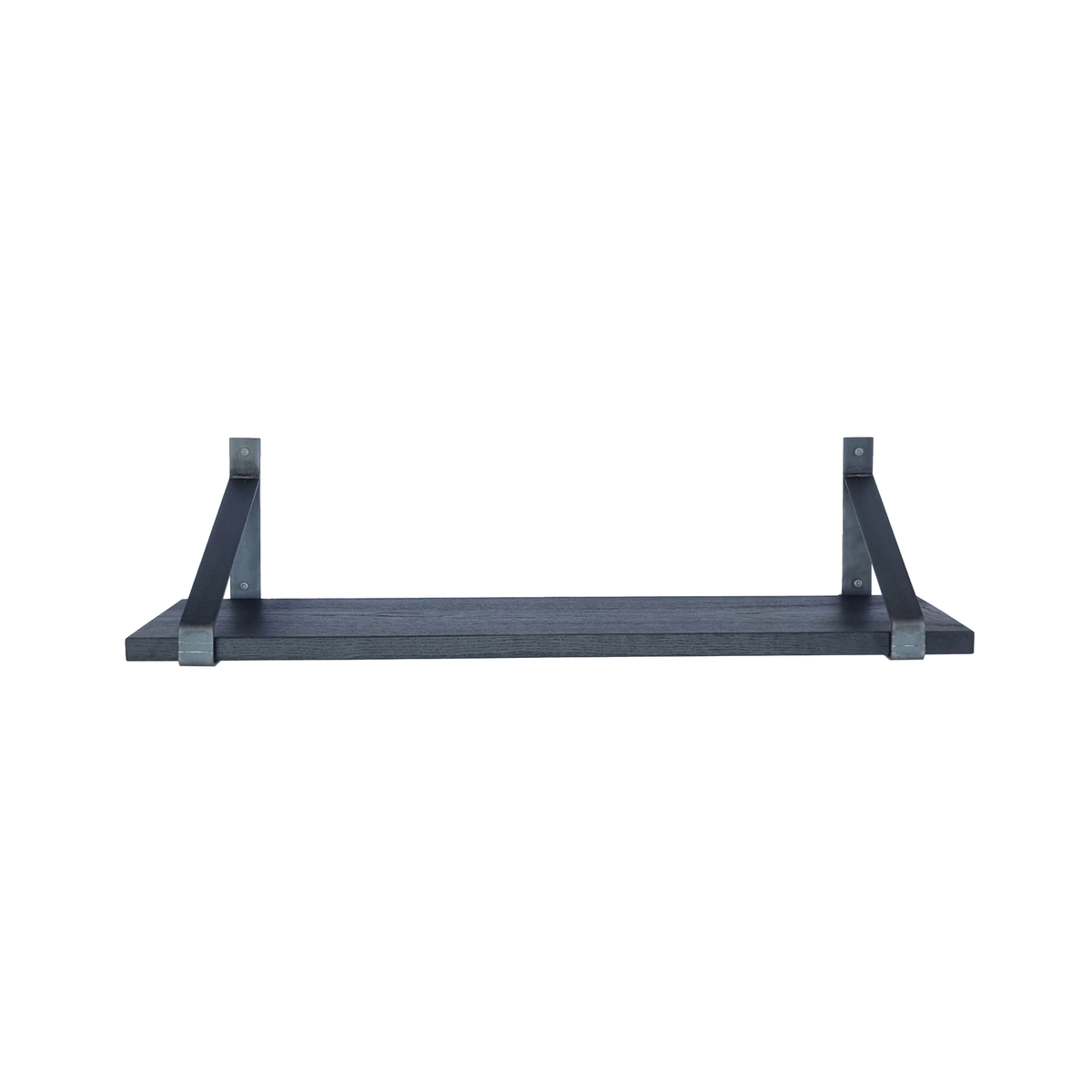 The Industrial Shelf Brackets with Oak Shelf - 30 cm